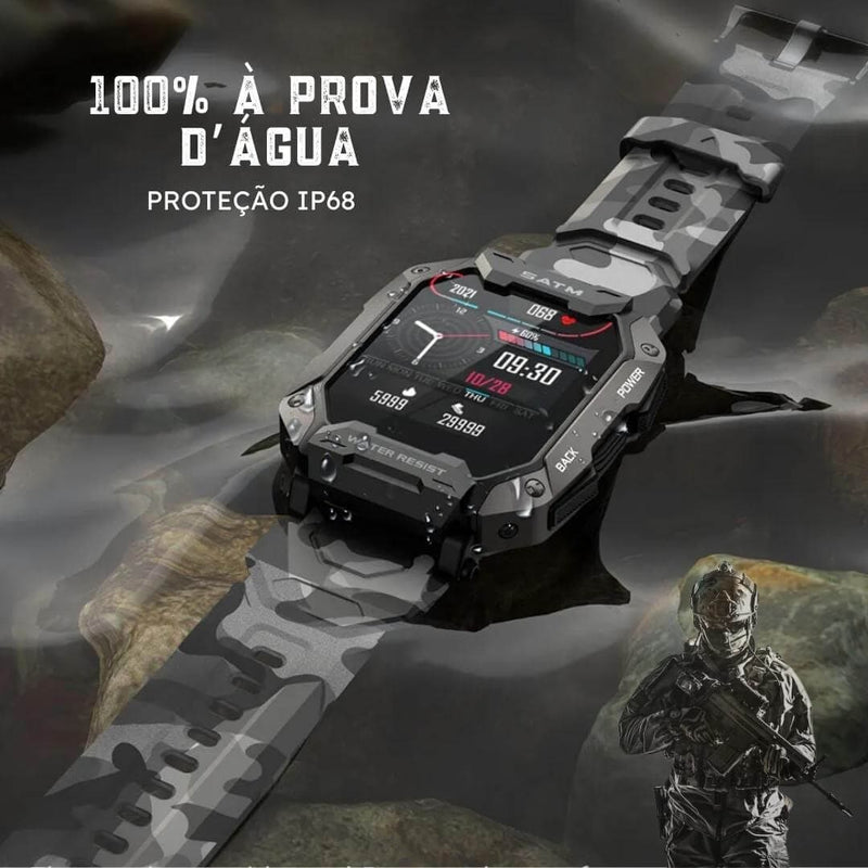 Smartwatch Militar - TacticalPulse® + Pulseiras de Brinde🎁