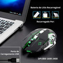 Mouse Gamer Sem Fio Recarregável - Free Wolf®