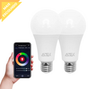 Lâmpada LED Inteligente RGB, Com Controle Por App