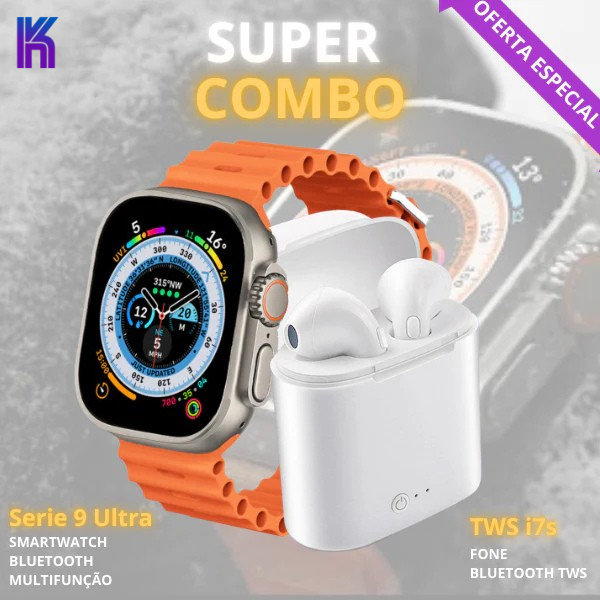 🔥Combo: Smartwatch Serie 9 Ultra + Fone TWS i7s