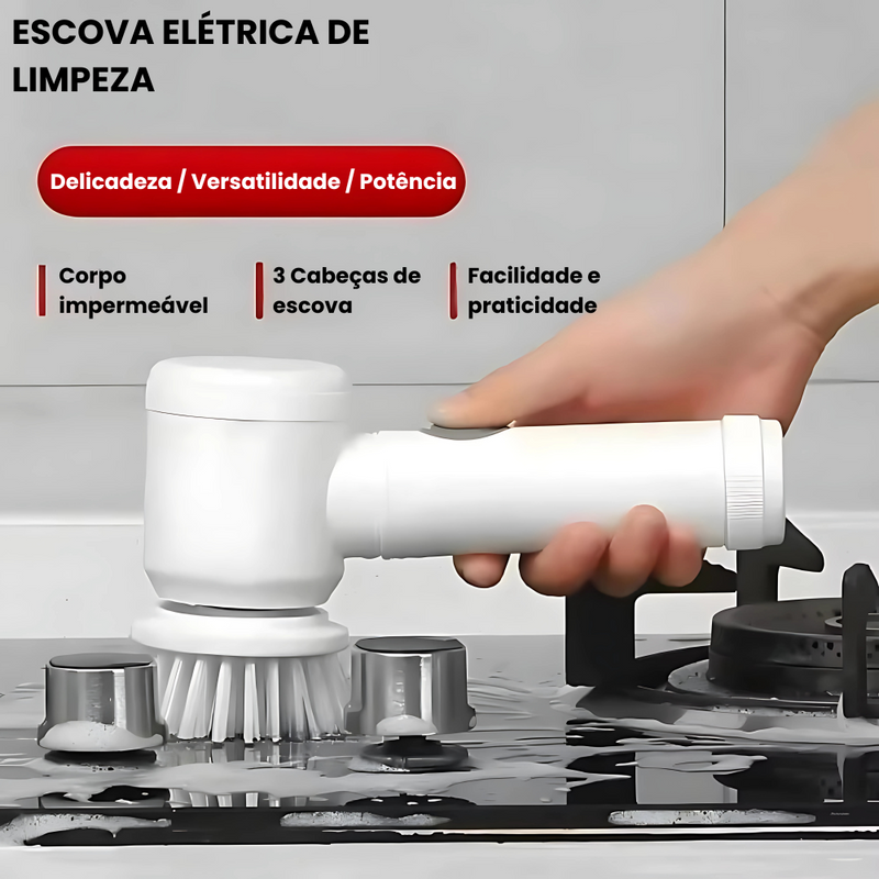 Escova Elétrica de Limpeza Multifuncional 3 em 1