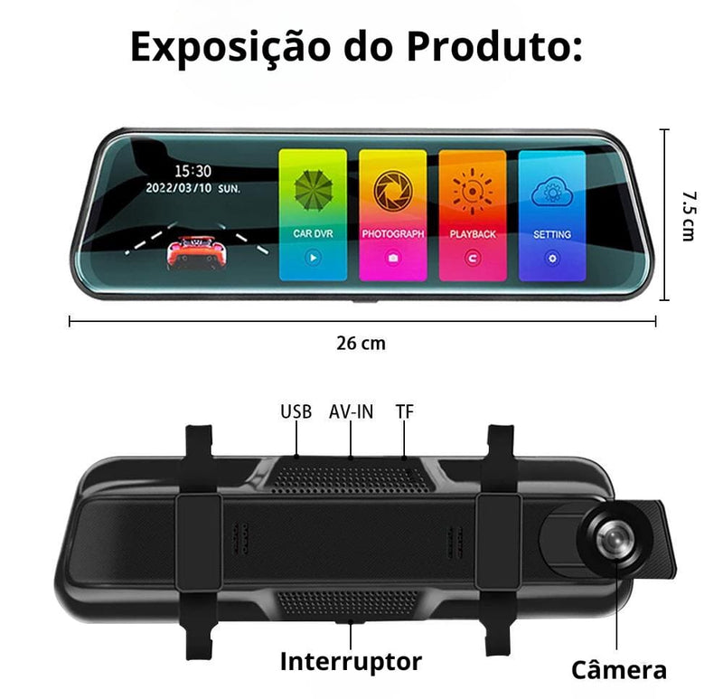 SmartView Pro® - Retrovisor Inteligente [COM CÂMERA DE RÉ]