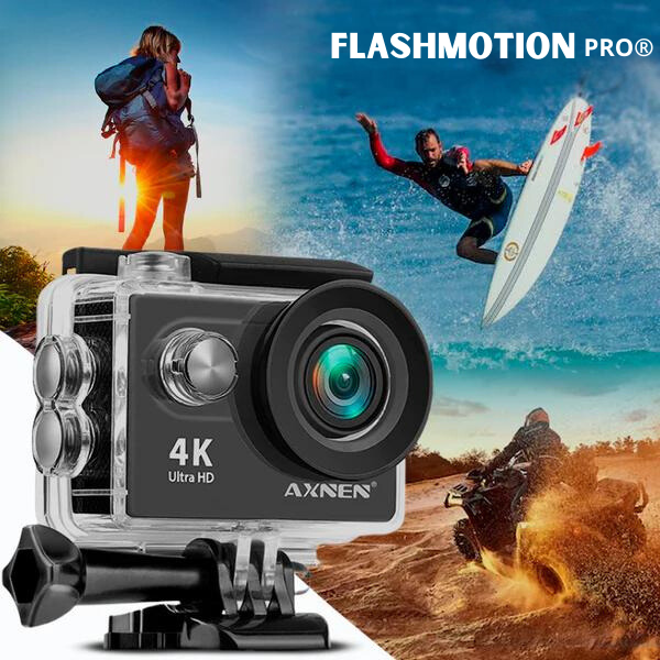 Câmera de Ação Profissional Portátil 4K Ultra HD 60FPS - FlashMotion Pro®