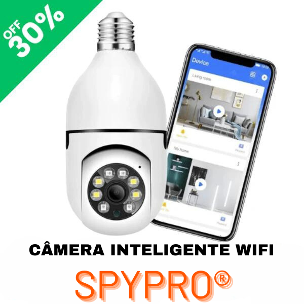 Câmera de Vigilância Inteligente WiFi 360° | SpyPro®