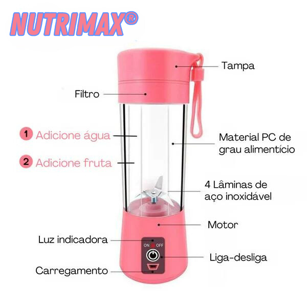 NutriMax®  - Mini Liquidificador Portátil Recarregável