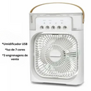 Mini Climatizador e Umididficador Portátil 3 em 1