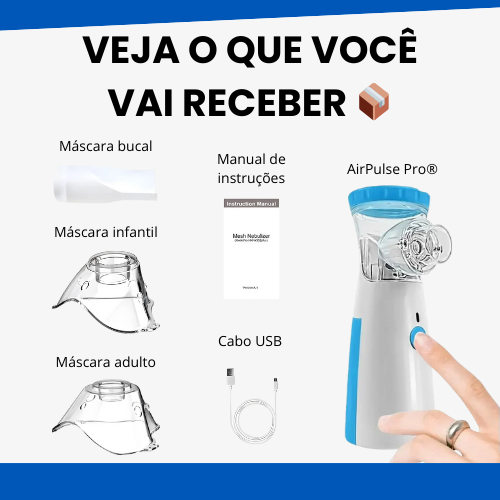 AirPulse Pro® - Inalador Nebulizador Portátil