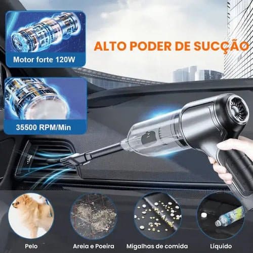 Aspirador de Pó Portátil 4 em 1 TurboClean® - Últimas Unidades Com Kit de Bicos Grátis