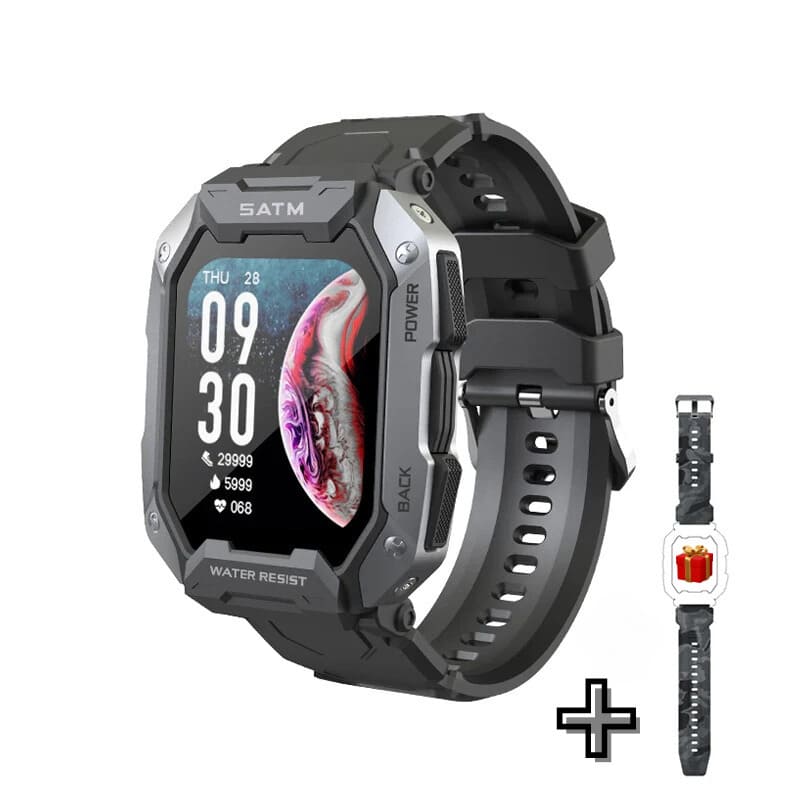 Smartwatch Militar - TacticalPulse® + Pulseiras de Brinde🎁