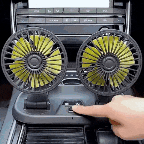 CarFresh Duo® - Ventilador Automotivo Portátil Duplo [Poder Ultra]