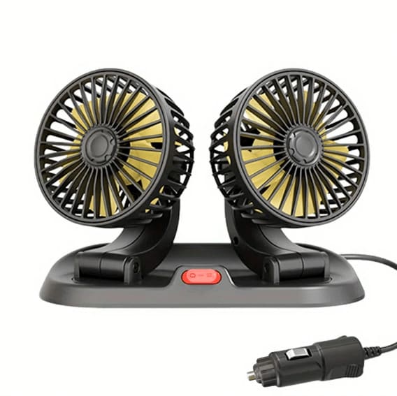 CarFresh Duo® - Ventilador Automotivo Portátil Duplo [Poder Ultra]