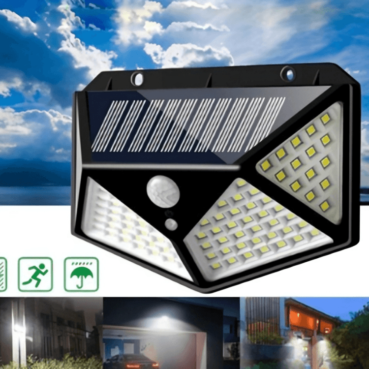 Luminária Solar SunGlow® 100 Leds Com Sensor e a Prova D'água
